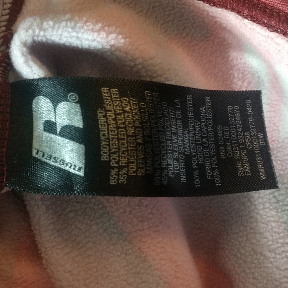 Russell Dri-Power Hoodie Red Camo Size Small (6-7) - Picture 4 of 6